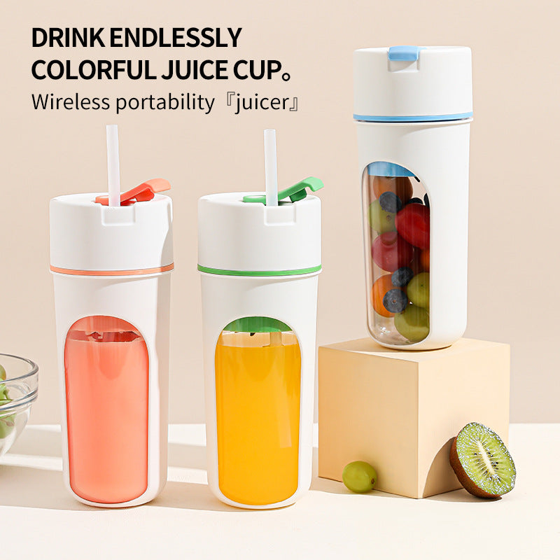 Portable USB Rechargeable Electric Juicer Blender – Wireless Citrus Orange Juicer, Mini Fruit Mixer & Ice Crushing Food Processor Cup